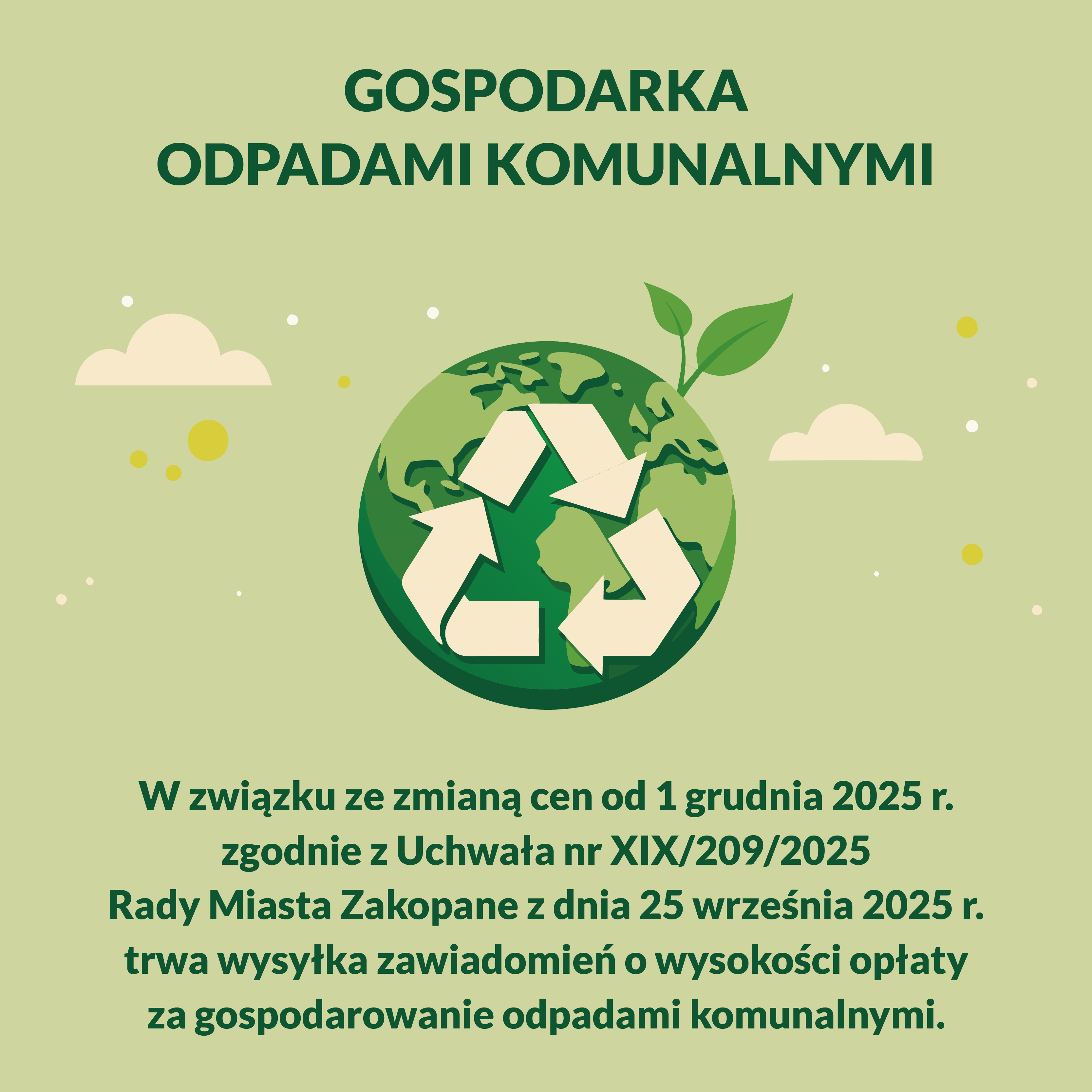 aktualność: Nowa deklaracja i nowe stawki za odpady komunalne