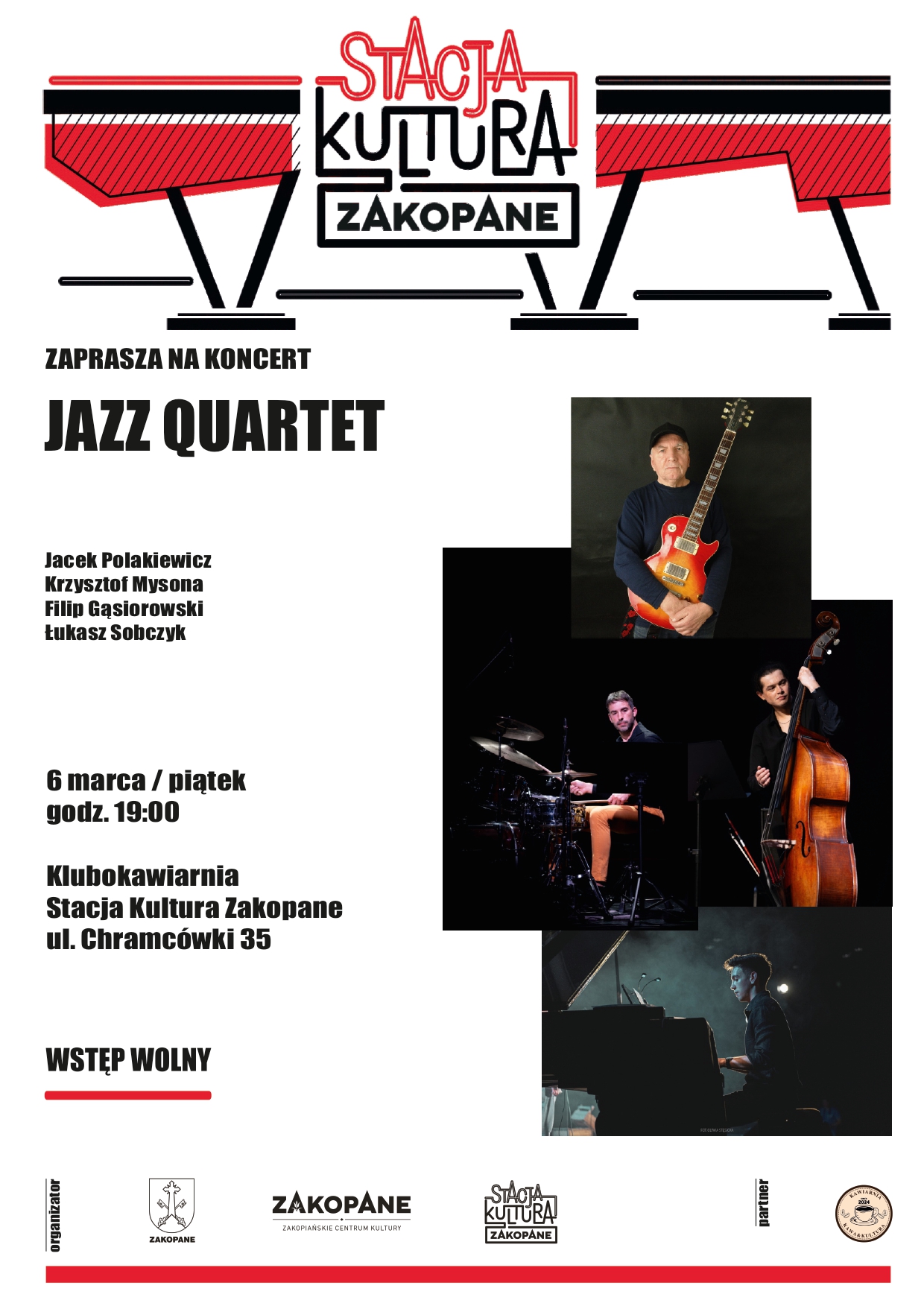 aktualność: Zaproszenie na koncert Jazz Quartet w Stacji Kultura