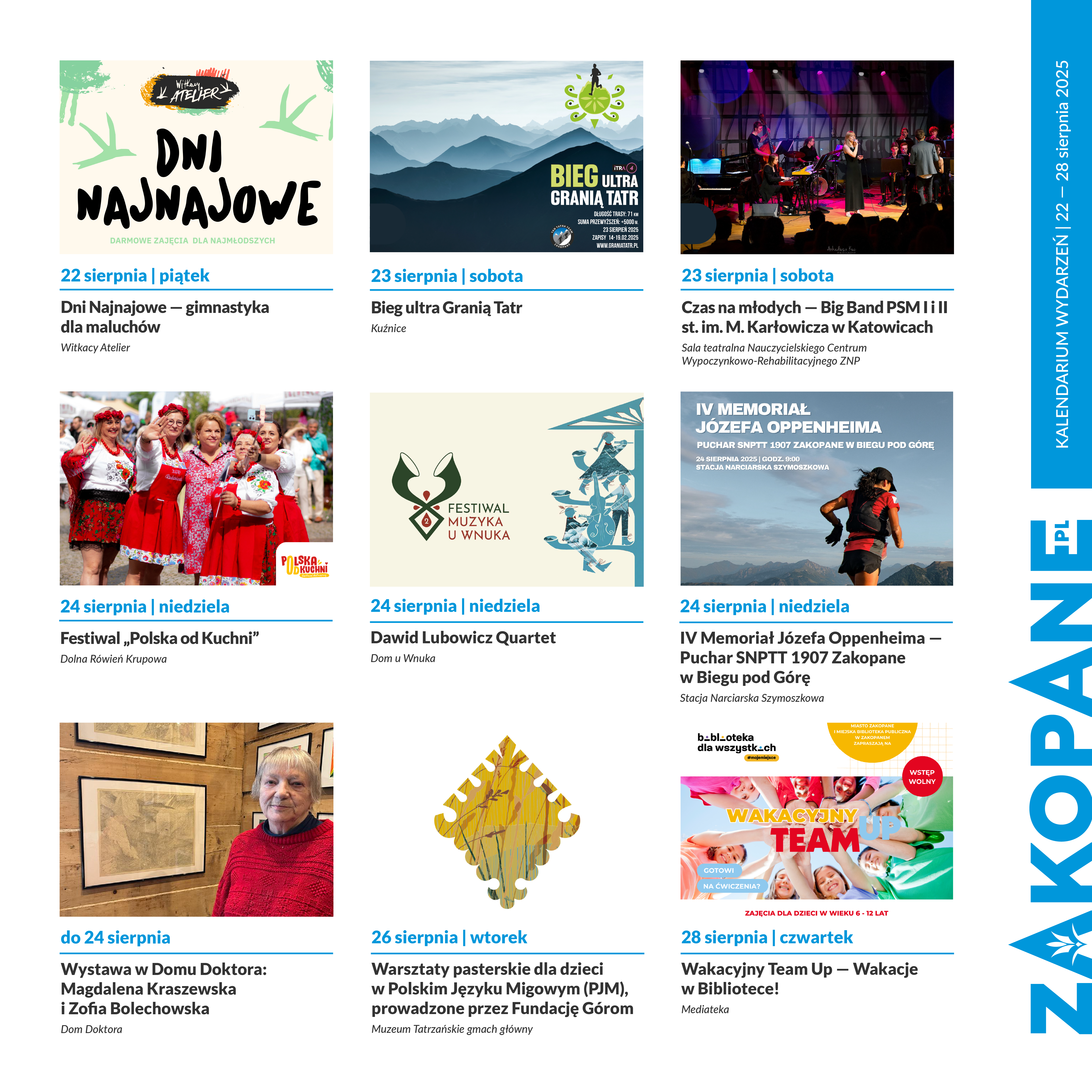 aktualność: Kalendarium wydarzeń | 22–28 sierpnia 2025
