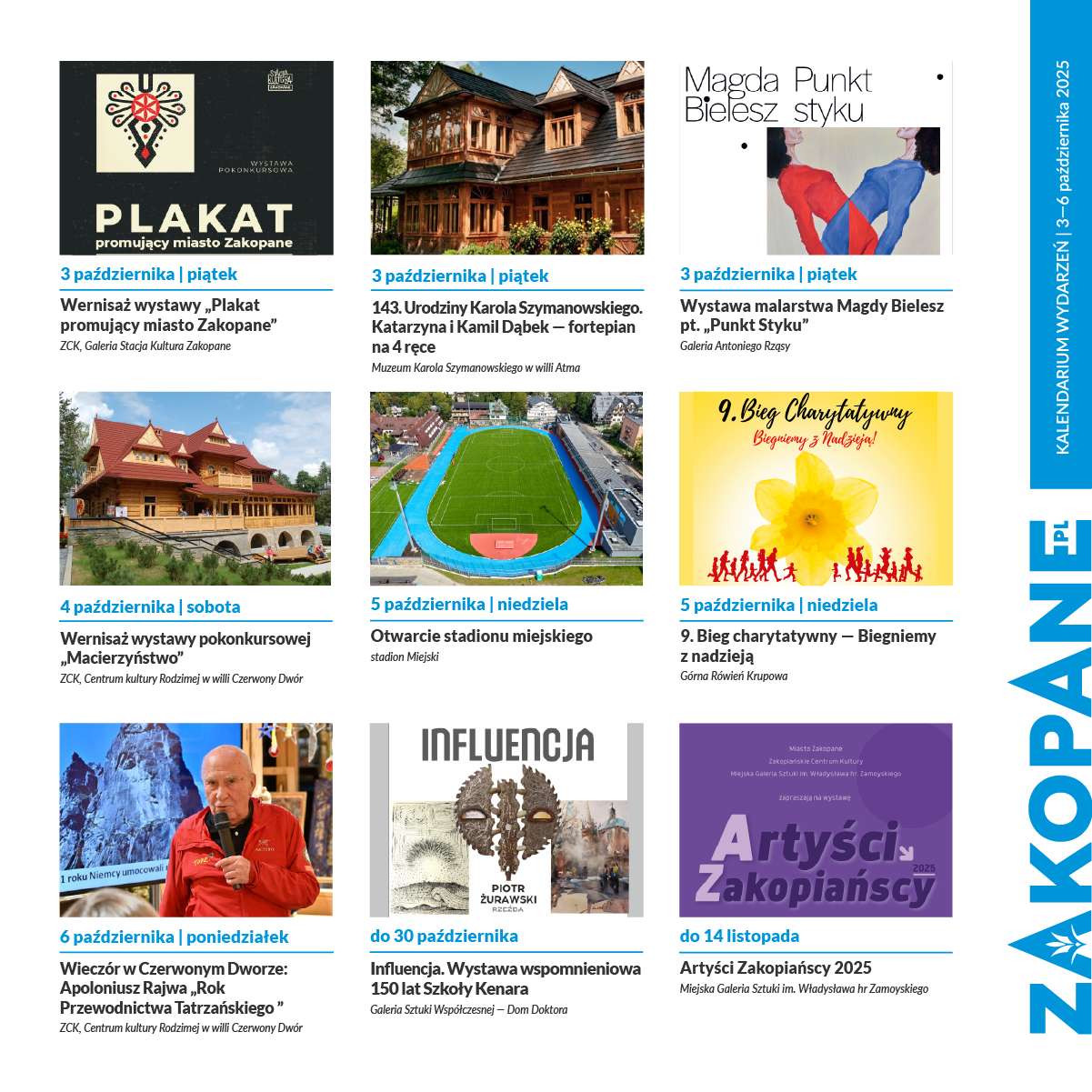 aktualność: Kalendarium wydarzeń 3-6 października 2025